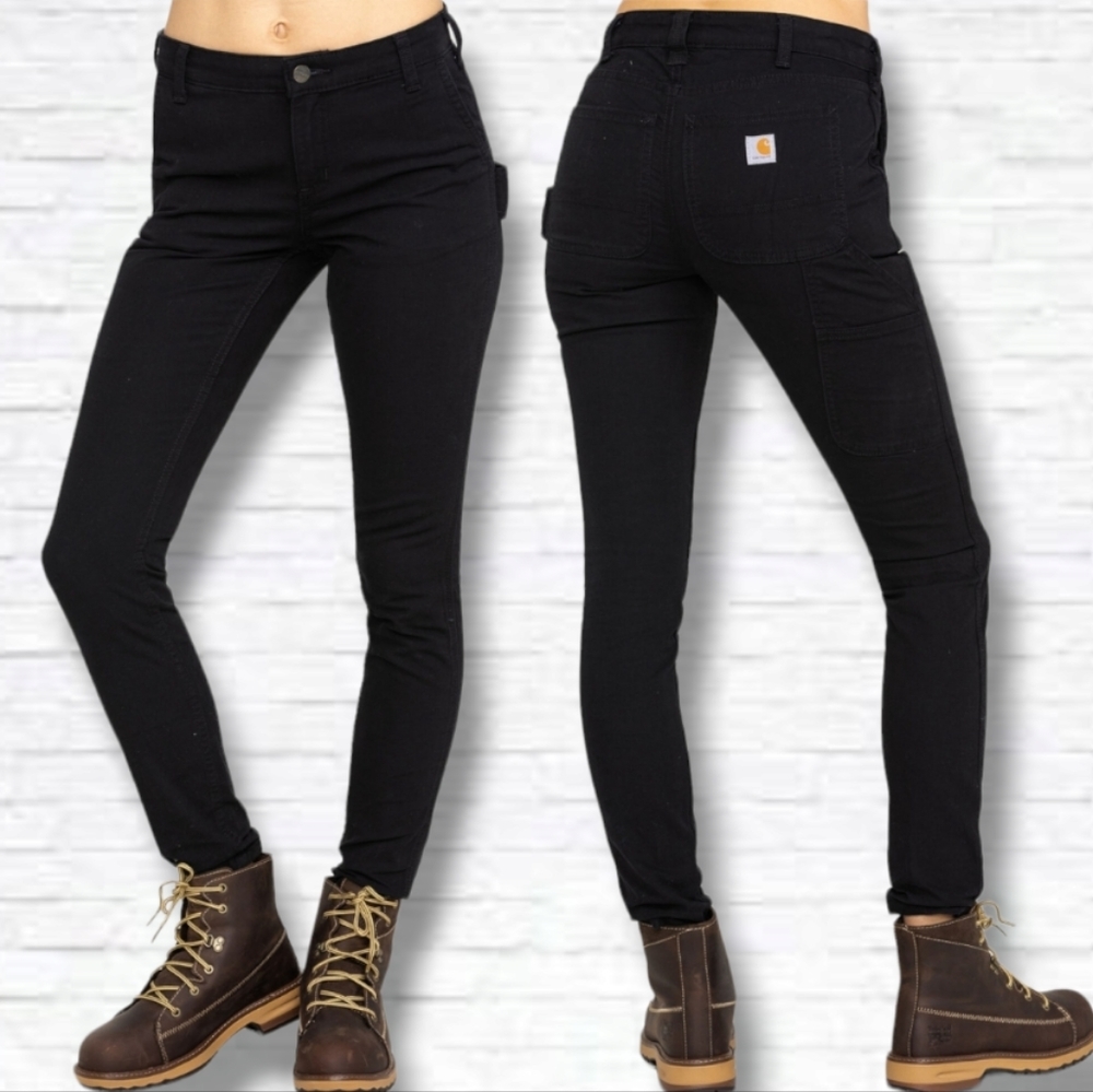 Carhartt Women's Blach Slim Fit Construction Work Pants Size 8 Regular